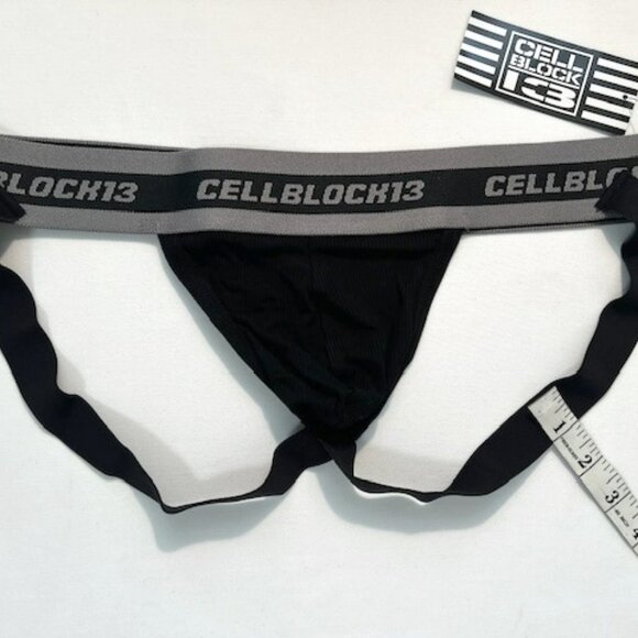 CellBlock 13  Rascal Rayon Blend Athletic Supporter - Black/Gray - Jockstrap - Picture 9 of 14